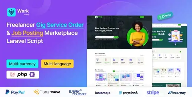 Workzone – Freelancer Gig Service Order & Job Posting Marketplace Laravel Script